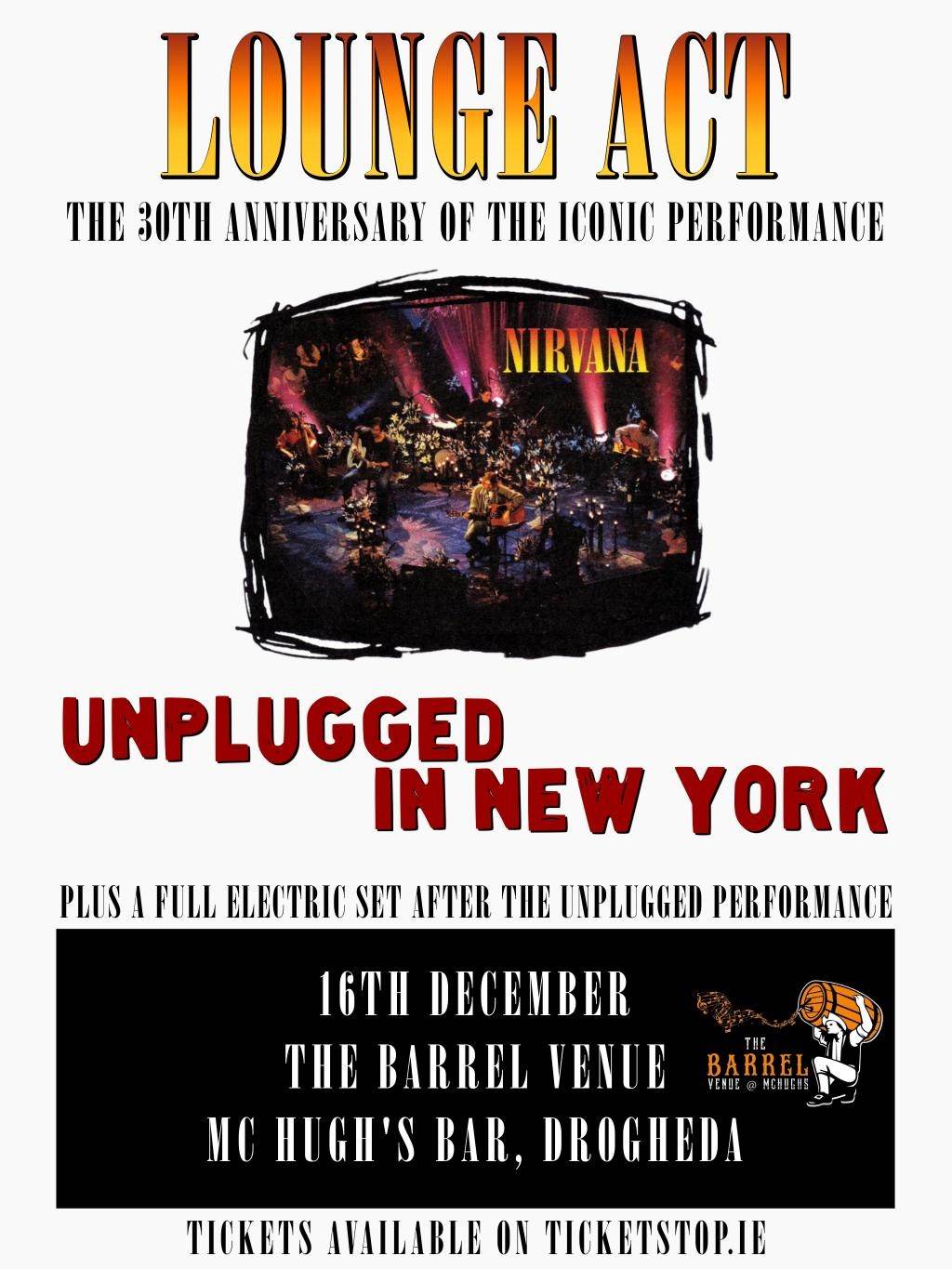 Poster for Lounge act Nirvannah Unplugged